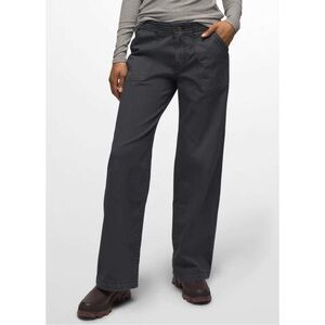 Prana Women’s 14 Sancho Wide Leg Pant Charcoal Gray Organic Cotton Stretch